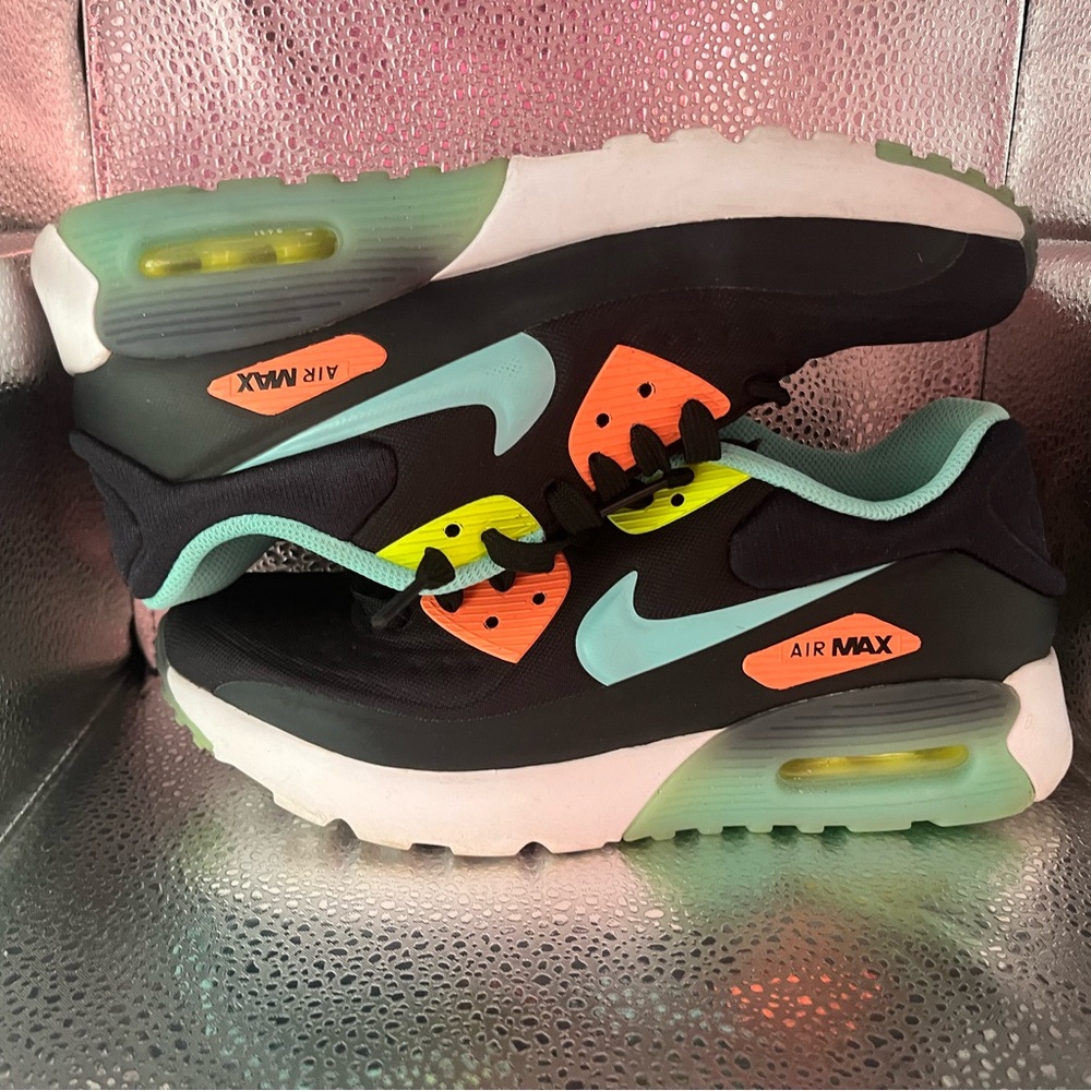 Nike Kids Air Max Black and Mint Shoes